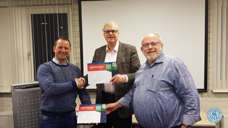 Uitreiking certificaat Zeker Zeeuws