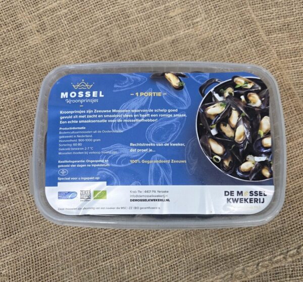 Zeeuwse Mosselen Kroonprinsjes Bio 1kg lekvrij - Afbeelding 3